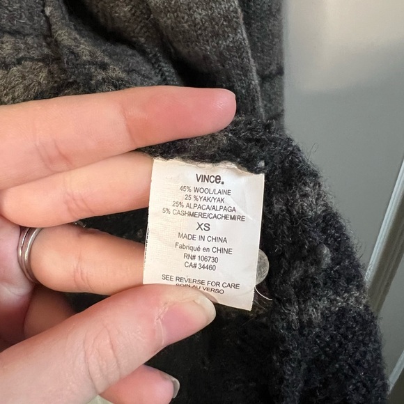 Vince Sophia Open Hooded Striped Cardigan - Picture 7 of 11